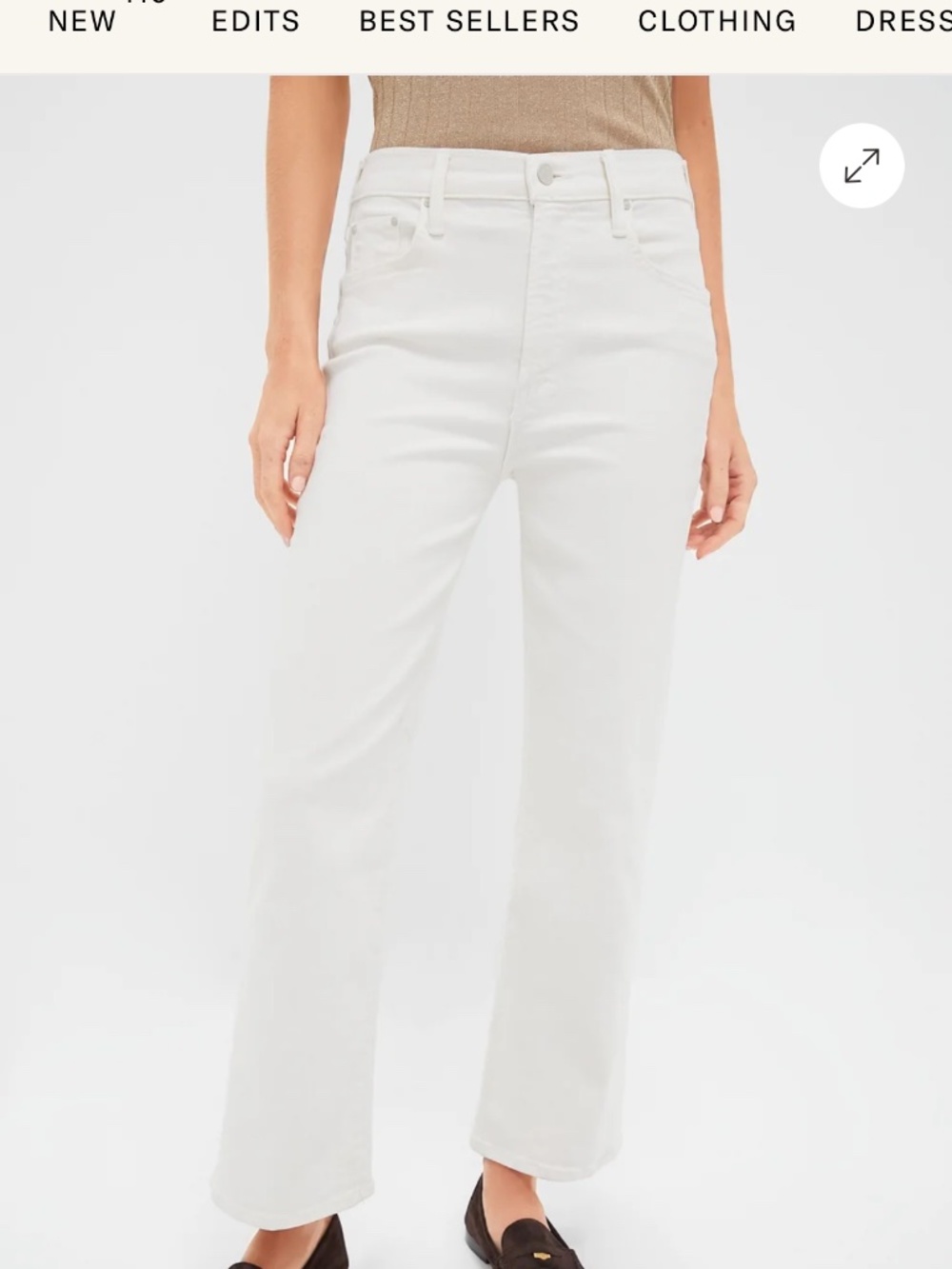 MOTHER Denim - Rambler Zip Ankle jeans in Cream Puffs wash - Size 28